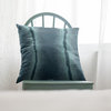 Plutus Teal Fluffy Fields Faux Fur Luxury Throw Pillow, Teal, 24" x 24"