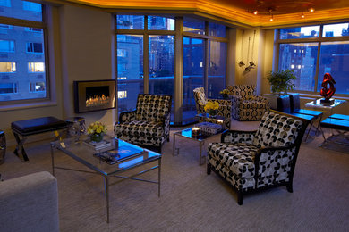 Living room - transitional living room idea in New York