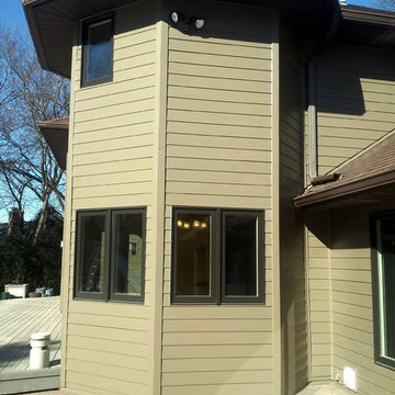 View of Octagon room with James Hardie Siding & Andersen Windows