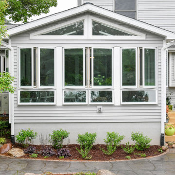 A Nature-Infused Home Addition with Ambient Lighting