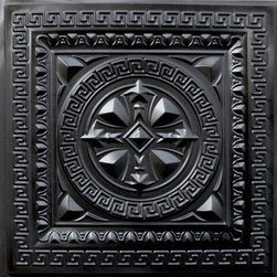 220 Faux Tin Ceiling Tile 24x24 - Black - Ceiling Tile