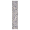 Alistaire Ivory/Multi Abstract Modern, Gray/Ivory/Multi, 2' X 8'