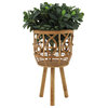 3-Piece Set Bamboo Planters 11", 13" and 15" Natural