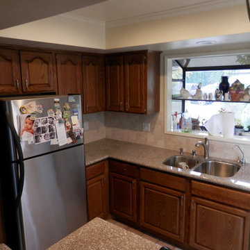 Kitchen Cabinets and Refinish with New Counter top