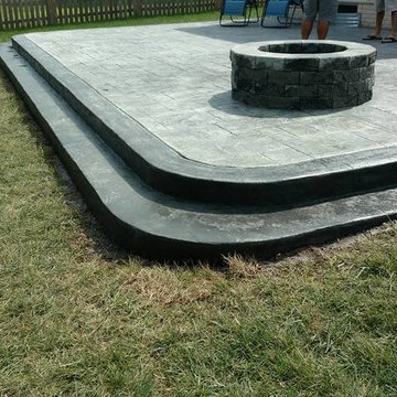 Aldie stamped concrete patio