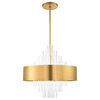 Livex Lighting Orenburg 10 Light Natural Brass Pendant Chandelier