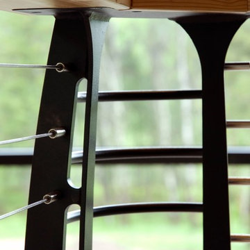 Steel Curved Railing Post