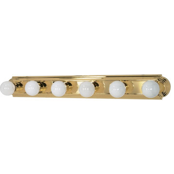 Nuvo Lighting 60/310 6 Light 36"W Vanity Strip - Compliant - Polished Brass
