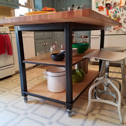 Custom Handcrafted Kitchen Island - Kitchen Islands And Kitchen Carts