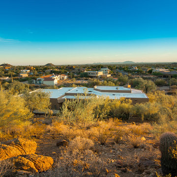 Twilight Shoot - High Desert Home on Mountain Side
