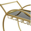 Contemporary Rose Gold Metal Bar Cart 560970