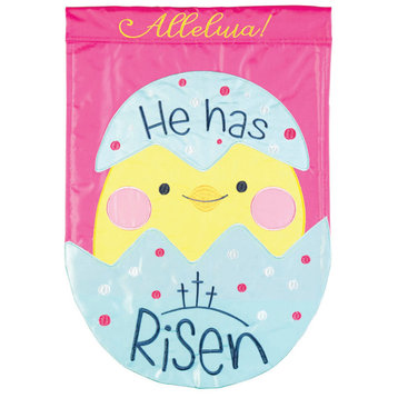 Flag Chick He Has Risen Polyester 13x18