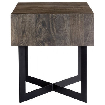 Moe's Home Collection Tiburon Contemporary Wood Side Table in Natural