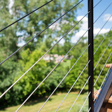 Azek Reserve Collection Antique Leather & Feeney Cable Railing
