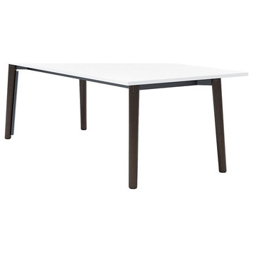 Olio Designs Della 42" x 90" Wooden Dining Table in Umber