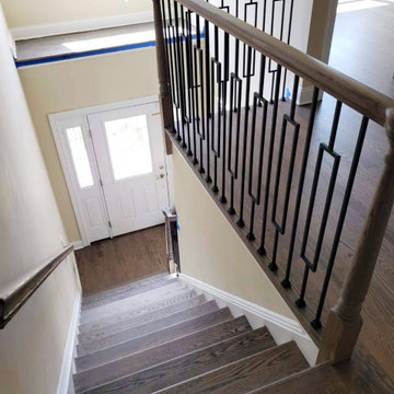 Red Oak Flooring and Custom Railings