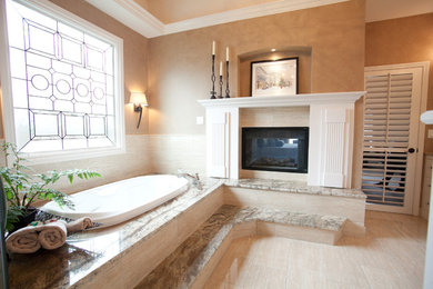 Example of a transitional bathroom design in Kansas City