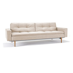 "Innovation" Dublexo Deluxe Mixed Dance Natural Sofa Bed / Arms / Light Wood Leg - Sofas
