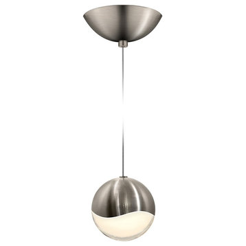 Sonneman Grapes Large LED Pendant WithDome Canopy, Satin Nickel