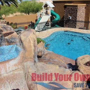 Arizona Swimming Pool and Grotto Designed by Build Your Own Pool
