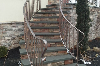 Traditional staircase in Philadelphia.