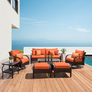 Barcelo™ 7pc Motion Club Deep Seating Set - Tikka Orange