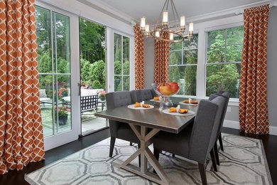Inspiration for a transitional dining room remodel in Boston