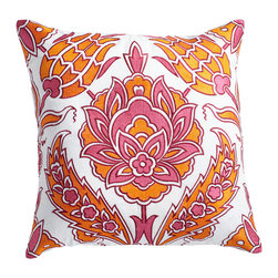 PERSIMMON IZNIK PILLOW COVER &ndash; TULIP - Decorative Pillows