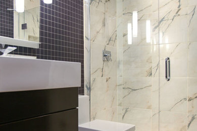 Inspiration for a modern bathroom remodel in Minneapolis