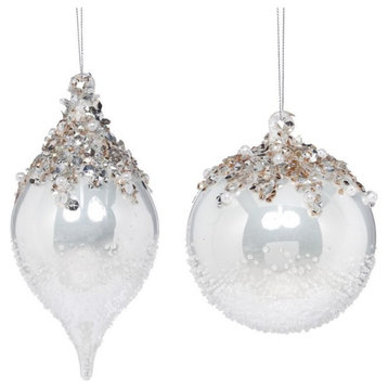 Mark Roberts 2021 Jeweled Sparkle Ornament 4-5", Assortment of 2