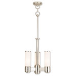 Livex Lighting - Livex Lighting 52103-35 Weston - Three Light Mini Chandelier - This stunning design features a polished nickel fiWeston Three Light M Polished Nickel Sati *UL Approved: YES Energy Star Qualified: n/a ADA Certified: n/a  *Number of Lights: Lamp: 3-*Wattage:60w Candelabra Base bulb(s) *Bulb Included:No *Bulb Type:Candelabra Base *Finish Type:Polished Nickel
