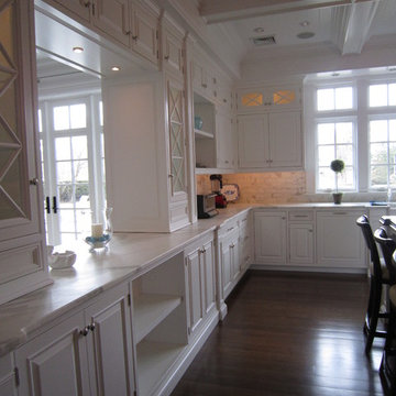 White Transitional Kitchen CastleWoodcraft.com