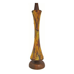 Towering Mid-Century Pottery Lamp - SOLD - Table Lamps