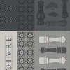 Poivrieres Noir Kitchen Towel 22"x30", 56cmx77cm, 100% Cotton Set of 4
