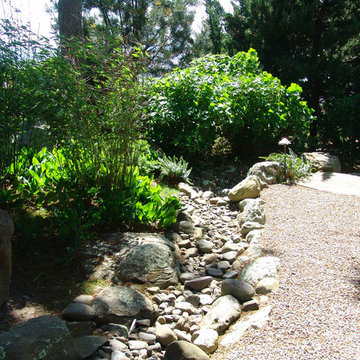 Narragansett Bay Overlook Gardens-Dry Stream and path