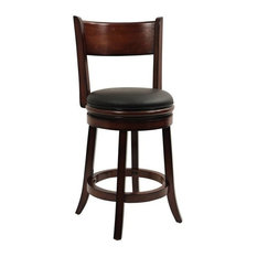 Boraam Industries, Inc. - Boraam Palmetto Swivel Counter Stool, Chestnut - Bar Stools and Counter Stools