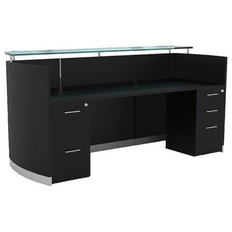 Mayline Medina Series 87" Reception Station with File Cabinets
