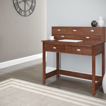 CorLiving Folio Warm Oak Seven Drawer Desk