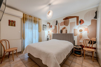 Cette image montre une chambre design.