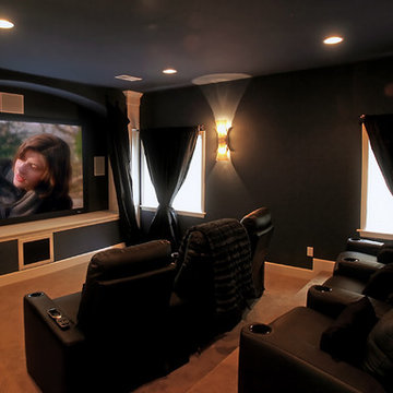 Movie Room in Castle Rock Basement Finish