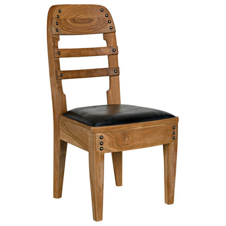 Laila Chair, Teak with Leather