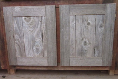 Reclaimed wood cabinet doors