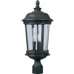 Maxim Lighting - Maxim Lighting 3021CDBZ Dover DC - Three Light Outdoor Pole/Post Mount - Dover Cast is a traditional, Mediterranean style collection from Maxim Lighting International in Bronze finish with Seedy glass.                                                                                             * Number of Bulbs: *Wattage: 60W* BulbType: Candelabra* Bulb Included: No