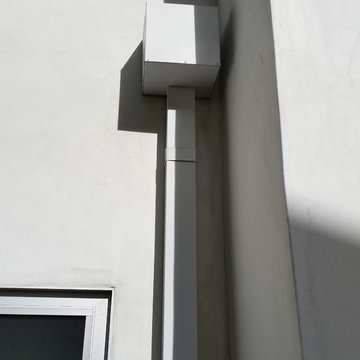 Modern Flat Roof Scupper Collector Boxes in Sherman Oaks California