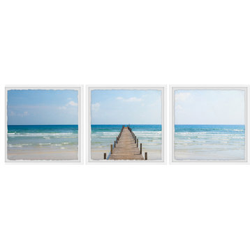Oceans in Motion Triptych, 3-Piece Set, 32x32 Panels