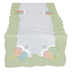 Xia Home Fashions - Easter Egg 11"x28" Table Runner - Table Runners