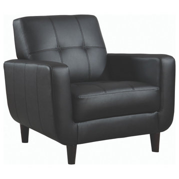 Padded Seat Accent Chair, Black