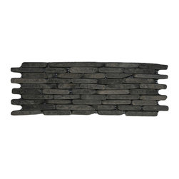 CNK Tile - Handmade grey standing mosaic tile &ndash; natural stone pebbles, beautiful wall d&eacute;cor - Mosaic Tile