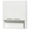 Bathroom Wall-Mounted Storage Cabinet in Glossy White (Two-Door)