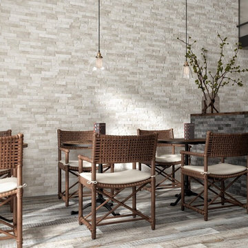 Ordino White Split Face Tiles - Direct Tile Warehouse
